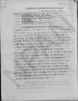 Ανώτατο Συμβούλιο Ανασυγκροτήσεως. Πρακτικά σύσκεψις της Ανωτάτης Επιτροπής, Αθήνα 12 Νοεμβρίου 1...