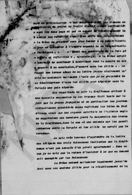 Επιστολή ελληνικής αντιπροσωπείας προς τον Montagna, Πρόεδρο της Ιταλικής αντιπροσωπείας, Λωζάνη ...