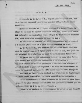 Notes. Συνομιλίες A. Vlasto με Baron de Lanken, Paris 30 Μαΐου 1913 1