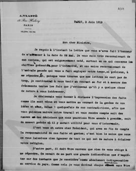 Επιστολή A. Vlasto προς Αλέξανδρο Διομήδη, Παρίσι 3 Ιουνίου 1913 1