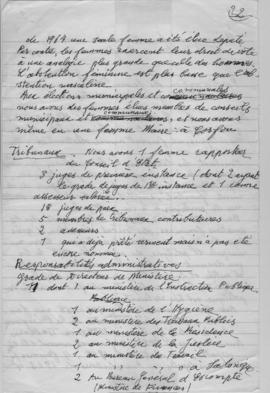 Ελμίνα Παντελάκη: Reponse au questionnaire sur la situation de la femme en Europe. Participation ...