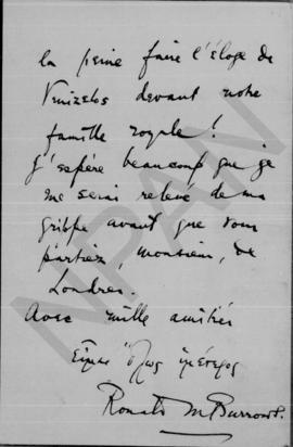 Επιστολή Ronald M. Burrons προς Αλέξανδρο Διομήδη, Λονδίνο 17 Φεβρουαρίου 1917 3