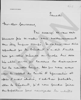 Επιστολή H.O. Finlayson προς τον Αλέξανδρο Διομήδη, Αθήνα Σάββατο 1929 1