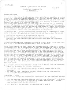 Επιστολή Luise Bardenhewer presidente (Conseil International des Femmes, Commission permanente de...