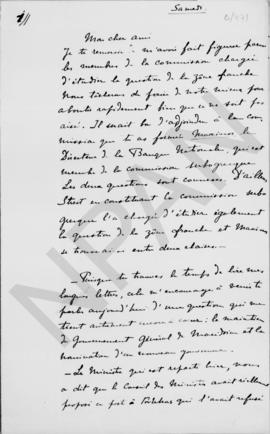 Επιστολή Περικλή Αργυρόπουλου προς τον Αλέξανδρο Διομήδη, Σάββατο 1