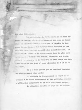 Επιστολή Αλέξανδρου Διομήδη προς A.C. Norman (Gouverneur de la Banque d' Angleterre), Παρίσι 8 Οκ...