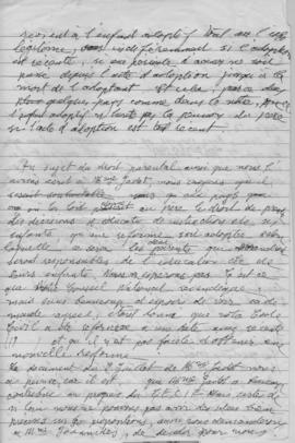 Επιστολή Ελμίνας Παντελάκη προς το Secretariat du Centre Europeen du Conseil International des Fe...