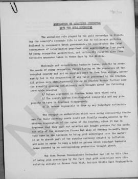 Memorandum on questions connected with thw gold sovereign 1