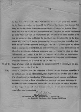 Επιστολή Ελμίνας Παντελάκη (Presidente de la Commission d'Education du Conseil National des Femme...