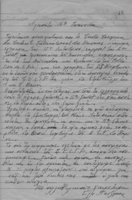 Επιστολή της Ελμίνας Παντελάκη προς την Μαρία Μίττλετον (Εθνικόν Συμβούλιον Γυναικών Κύπρου) προς...