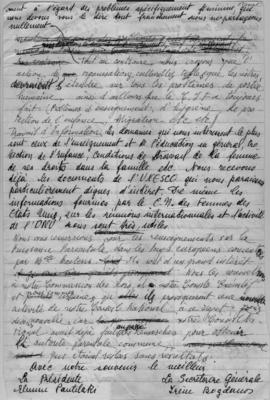 Επιστολή Ελμίνας Παντελάκη και Ειρήνης Μπογδάνου προς το Secretariat Permanent Europeen des Conse...