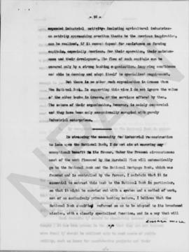 The reconstruction of Greece and its problems. Memo from Premier Alexander Diomede to Chief of EC...