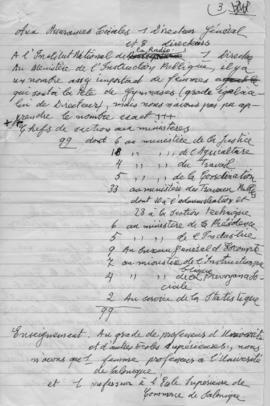 Ελμίνα Παντελάκη: Reponse au questionnaire sur la situation de la femme en Europe. Participation ...