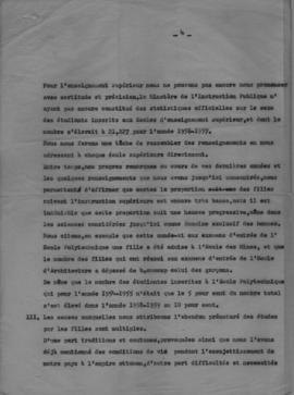 Επιστολή Ελμίνας Παντελάκη (Presidente de la Commission d'Education du Conseil National des Femme...