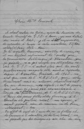 Επιστολή Ελμίνας Παντελάκη προς την κυρία Pomonti, Αθήνα 1962 1